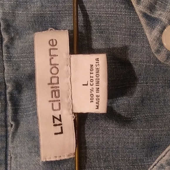 Liz Claiborne Cambray shirt dress mini - Picture 5 of 6